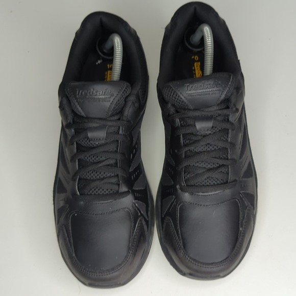 TredSafe O2 Air Oil Slip Resistant Black Leather Work Shoes Mens US 10 - Picture 4 of 8